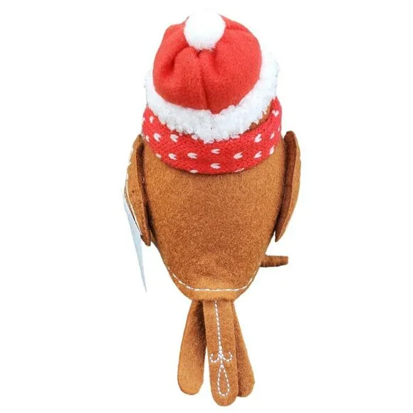 New Featherly Friends Brown Bird SNAP Christmas Holiday Decor Red Hat Scarf 2023 - Picture 3 of 11